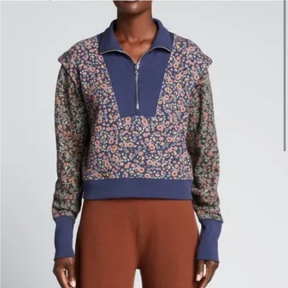Veronica Beard Tops - Veronica Beard Dylan floral-print sweatshirt
